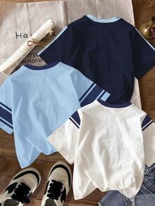 3PCS Tween Boys T-Shirts - Multicolor - View 2