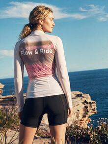 WanderVale Brown Mist - Women's Long Sleeve Cycling Jersey - Beige - View 2