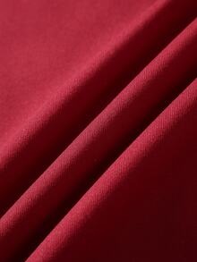 ROMWE MEN Men's Gothic Pattern Plush Patchwork Casual Versatile Hoodie - Red - View 3