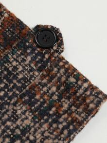 Flora Isola Flora Isola Women's Large Lapel Decorative Button Long Sleeve Wool - Multicolor - View 3