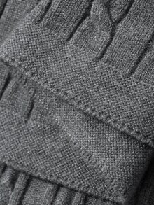 Dazy Kids 女童純色休閒日常針織裙 - 灰色 - 查看 6