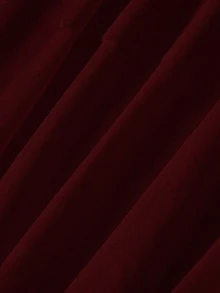 Skyraze Women's Solid Color Metal Design Asymmetrical Shoulder Pleated Ruffle Hem Fashion Mini Dress - Burgundy - View 4