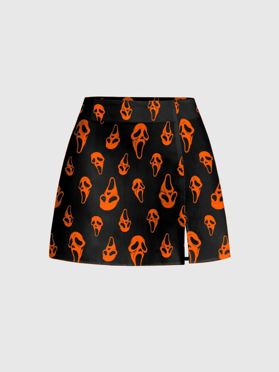 ROMWE Gothic Dark Mysterious Forest Print High Slit Mini Skirt For Women, Dark Academia Style - Black - View 1