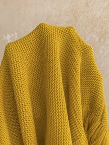 Soleia Women's Plus Size Yellow Spaghetti Strap Tassel Maxi Dress - Yellow - View 6