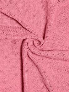 SHEIN PariChic 女款素色休閒百搭日常針織上衣 - 珊瑚粉 - 查看 6