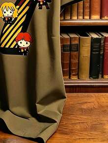 Manfinity HARRY POTTER X SHEIN 男士角色與數字圖案 T 恤，對比色圓領短袖上衣，適合休閒日常穿著、街頭風與校園穿搭 - 彩色 - 查看 6