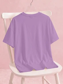 SHEIN X Care Bears Plus Size Cute Cartoon Print Short Sleeve T-Shirt - White - View 2