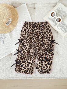 SHEIN Baby Girl Casual Vacation Cute Versatile Red & White Plaid Elastic Waist Long Pants - Multicolor - View 8