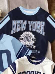 3PCS Tween Boys T-Shirts - Multicolor - View 3