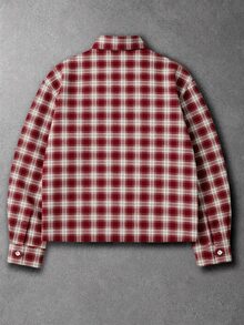 Manfinity EMRG Men's Button-Down Plaid Long Sleeve Shirt For Daily Wear - Multicolor - View 2