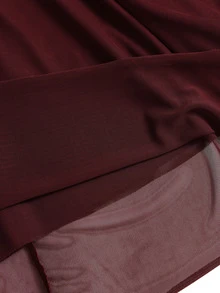 Sweetra Y2K Sexy Lace Patchwork Commuter Versatile College Casual Skirt 2 Pieces Set - Burgundy - View 7