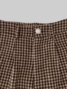 Balvessa Women's Plaid Long Sleeve Jacket And Pants Casual Suit Set - Coffee Brown - View 6
