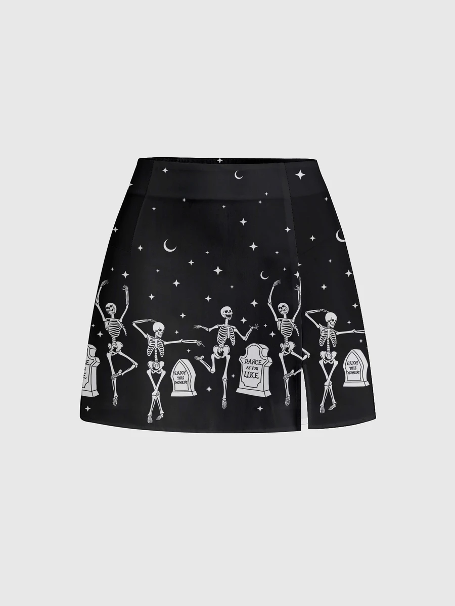 ROMWE Goth [Peiyi]Dark Mysterious Forest Print Sexy Split Mini Skirt For Women - Black - View 1