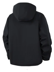 Acti Log Men's Autumn/Winter Hooded Thick Thermal Lined Padded Coat Coat - Black - View 3