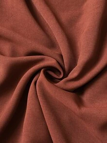 Auvina Plus Size Women's Solid Color Tie-Front Versatile Blouse With Ruffle Trim, Long Sleeve Cuffed, Fashionable Elegant Simple - Brown - View 6