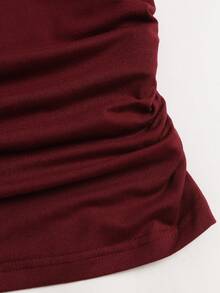 Sweetra Y2K Sexy Lace Patchwork Commuter Versatile College Casual Skirt 2 Pieces Set - Burgundy - View 3
