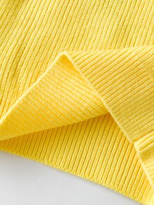 LOONEY TUNES X SHEIN Baby Girl Cartoon Pattern Casual Daily Long Sleeve Sweater Autumn - Yellow - View 7