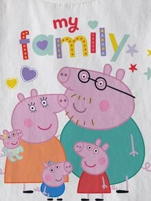 Peppa Pig X SHEIN 3件裝少女T恤 - 彩色 - 查看 13