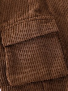 SHEIN Baby Boy Striped Pattern Knit Soft Crew Neck Long Sleeve Pullover Sweatshirt & Elastic Waist Long Pants 2 Pieces Set - Green - View 7