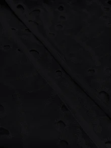 GlowEve CURVE Jaket Pendek Lengan 3/4 Schiffy Warna Polos untuk Wanita Ukuran Plus, Cocok untuk Liburan Musim Panas, Perjalanan Sehari-hari, dan Perjalanan Musim Gugur. - Hitam - View 3