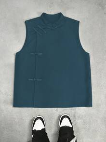 Manfinity Hypemode Men's Solid Color Casual Versatile Daily Wear Vest Top - Royal Blue - View 3