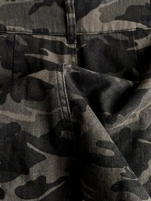 Elamini Women's Denim Camouflage Ultra Low Waist Mini Skirt - Multicolor - View 7