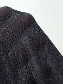 DAZY تي شيرت نسائي بطبقة أساسية بتصميم باتشوورك وألوان متباينة 2 في 1، بياقة دائرية وأكمام طويلة، كاجوال ستريت وير للعطلات، للربيع والخريف - رمادي - مشاهدة 4