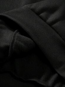 Manfinity EMRG Men's 3D Embroidered Crew Neck Drop Shoulder Long Sleeve Casual Pullover Sweatshirt - Black - View 6