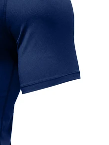 Acti Log Kaos Olahraga Kompresi Lengan Pendek Raglan Pria Warna Hitam dengan Motif Huruf untuk Musim Panas, Cocok untuk Kebugaran, Lari, Bersepeda, dan Gym. - Biru - View 4