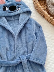 小男孩針織素色刺繡連帽休閒開襟衫居家服 - 彩色 - 查看 3