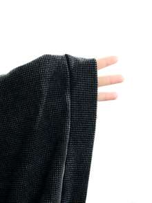 LYSMO Women's Fashion Punk Street Style Rivet Decor Zipper Front Drop Shoulder Loose Washed Sweatshirt - Black - View 10