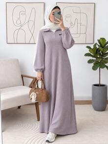 Solavon بلوزة رياضية من الدنيم بأكمام طويلة للنساء ذوات الأحجام الكبيرة للارتداء اليومي - الأرجواني - مشاهدة 4
