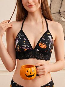 Notgurli 1pc Quirky Party Costume Bra For Halloween - Black - View 1