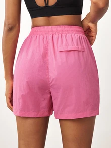 Costa Lumi Women's Outdoor Sports Shorts, Fashionable Versatile, Suitable For Sports, Daily Wear And Fitness, Zipper Pocket Design - Hot Pink - View 2