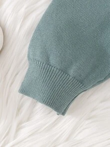 Cozy Pixies 兒童新生兒可愛熊卡通毛衣與長褲 2 件套，適合秋冬季節 - 彩色 - 查看 6