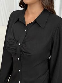 GalTyme Plus Size Dresses - Black - View 7