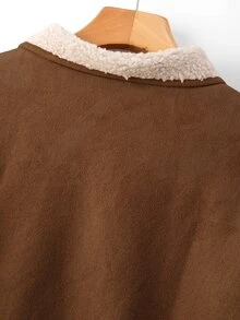 GlowEve Vintage Fashion Comfortable Suede Fleece Jacket Fur Short Commute Versatile Outing French Street Style Women's Jacket - Brown - View 6