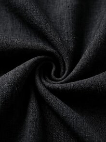 SHEIN Clasi 女款金屬鈕扣長袖西裝外套與寬鬆長褲兩件套 - 黑色 - 查看 9