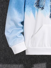 SHEIN 青少年男孩休閒字母設計連帽衛衣與長褲套裝 - 彩色 - 查看 4