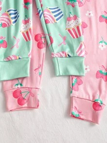 4PCS Young Girls Pajamas - Multicolor - View 3