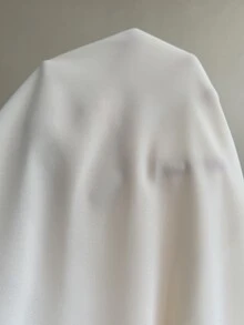 Elaquor Plus Size Women's Solid Color Stand Collar Ruffle Elegant Cape Blouse - Beige - View 8