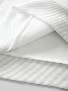 Sorvial White Standard Size Men's Loose Drop Shoulder Thick Pullover Sweatshirt, Christmas Sweatshirt, Suitable As Gift For Friends/Husband - White - View 4