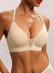 Barelissa Casual-Casual 3件組極簡純色深U領細肩帶露背女款內衣 - 彩色 - 查看 9