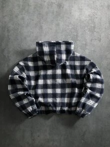 STYNVO Men's Plaid Casual Daily Wear Hooded Overcoat - Multicolor - View 2