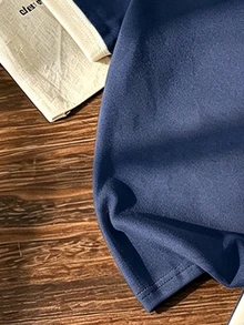 2件組青少年男孩時尚簡約舒適圓領T恤與運動長褲套裝，英倫學院風英文字母圖案設計，適合假期派對休閒穿著，春夏秋季小男孩首選，時尚休閒穿搭，街頭風，外出休閒穿著，返校派對 - 寶藍色 - 查看 7