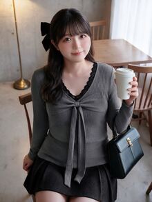 Bijouette Plus Size Women's Lace Patchwork Pleated Casual Daily Wear T-Shirt - Grey - View 4