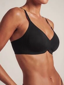 Barelissa Women's Seamless Jelly Soft Support Wireless Push-Up Bra With Side-Boob Coverage, 1pc - Black - View 1