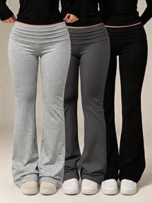 SHEIN 3PCS Tween Girls Pants - Multicolor - View 1