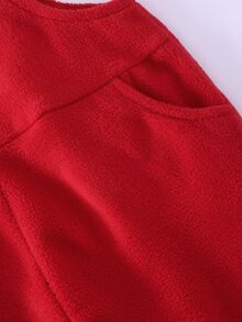 SHEIN 男嬰秋冬保暖內裡加厚聖誕紅裝飾編織標籤吊帶連身褲，百搭舒適 - 黑色 - 查看 5