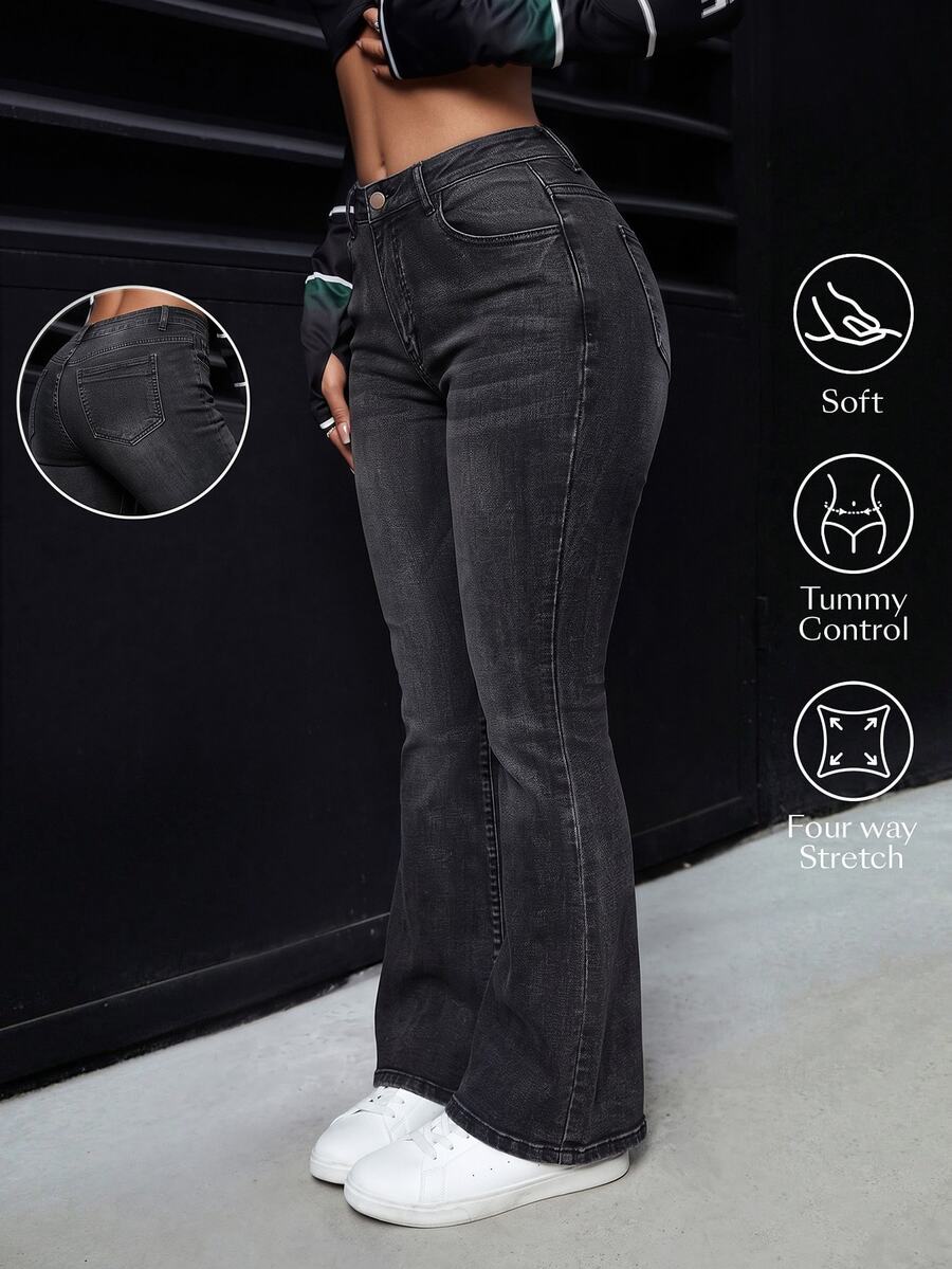 Rivivi Plus Size Jeans - Black - View 1